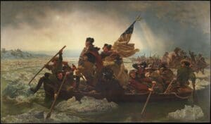 Washington Crossing the Delaware by Emanuel Leutze provided by the Met