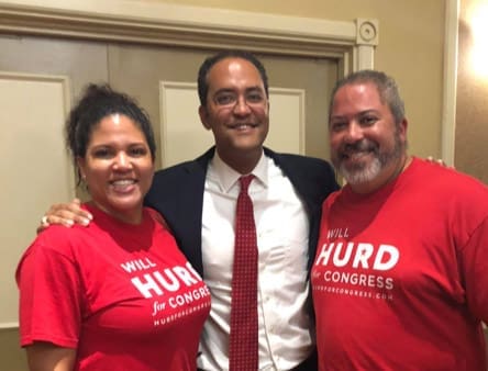 Will Hurd with supporters in red t-shirts