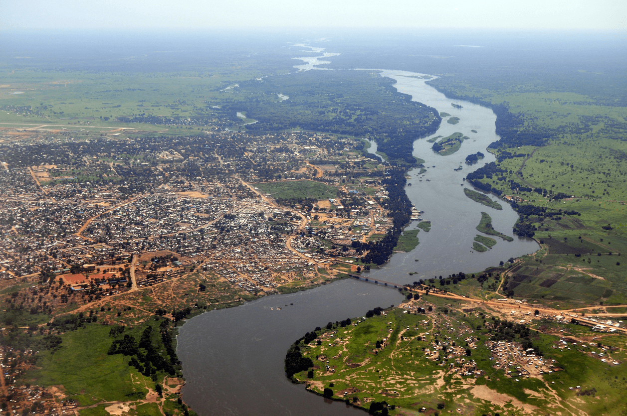 Photo: Aerial image of Juba, the capital of South Sudan. In 2020, more than 92.7% of the population of South Sudan did not have regular access to electricity. 