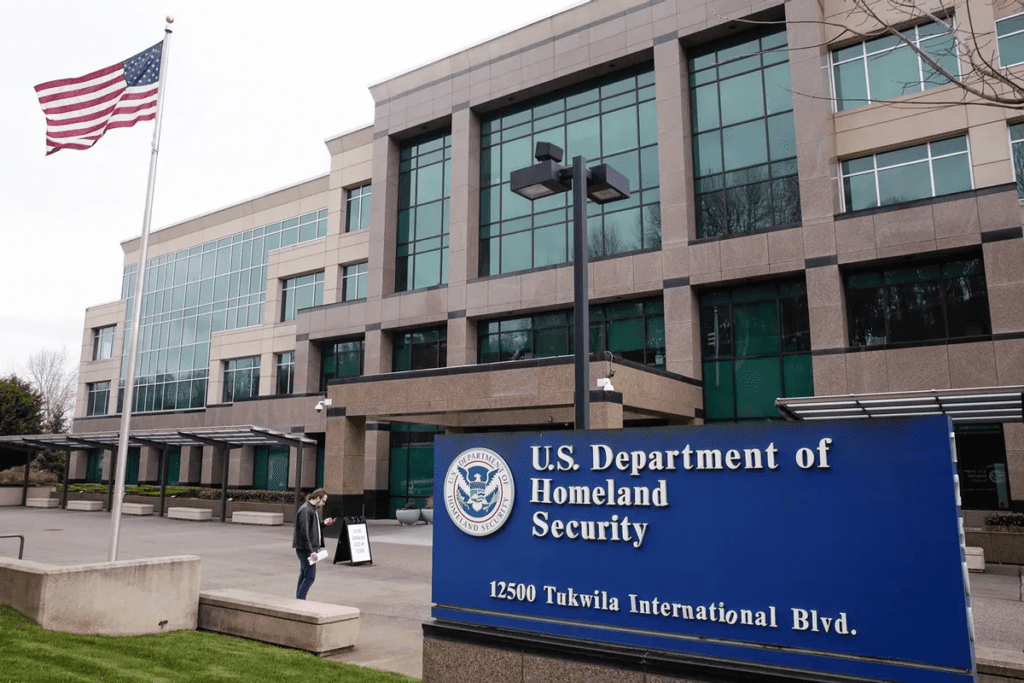A photo of the Department of Homeland Security (DHS) building.