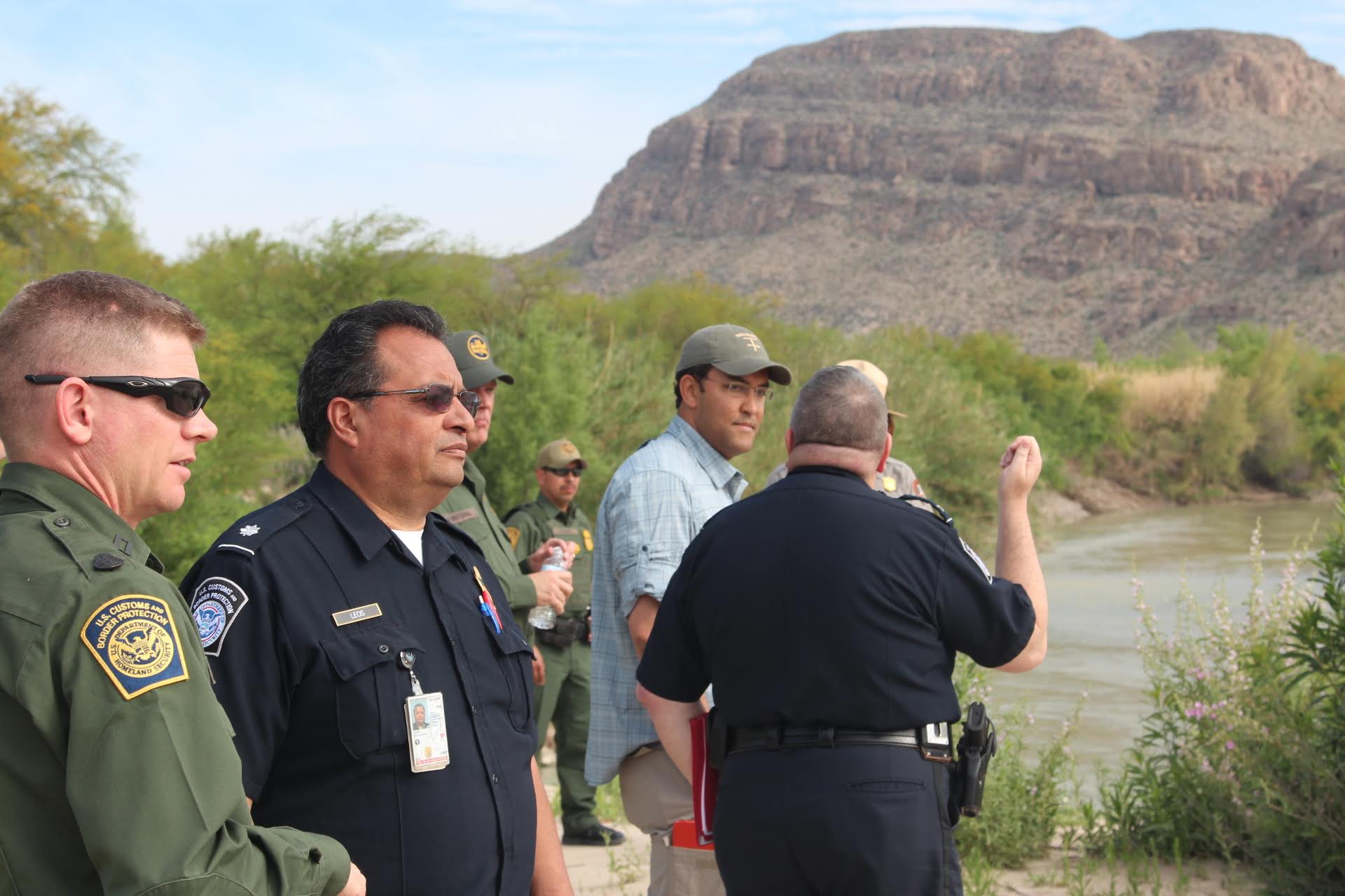 Congressman Will Hurd with Border Patrol near the U.S. Mexico border.